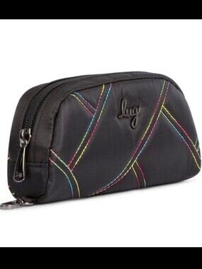 Lug Bob sled glasses case with rainbow stitching.